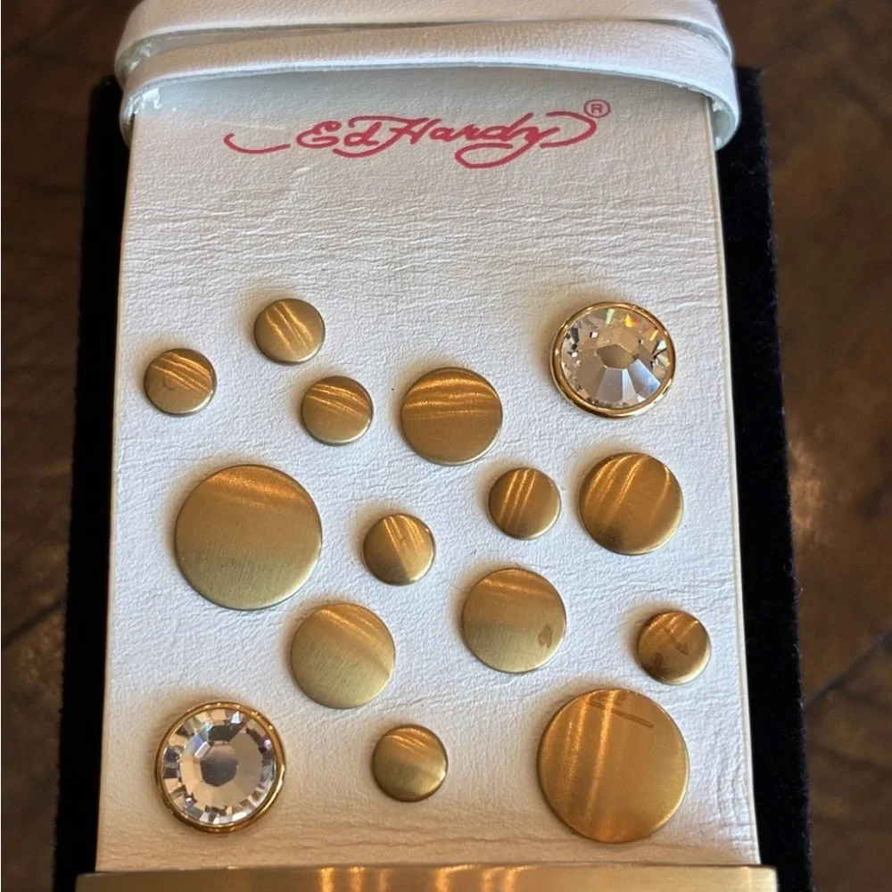 Ed Hardy Gold and White Smartwatch